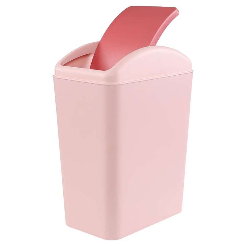 Nicesh 4.5 Gallon Trash Can with Swing Lid, Plastic Swing Top Trash Can (Pink) - Image 1